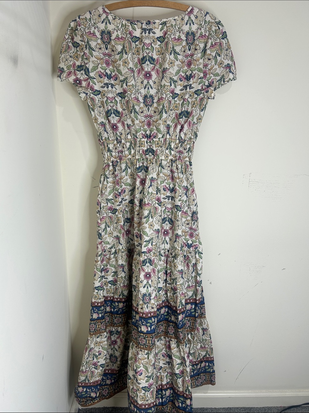CYNTHIA ROWLEY Floral Tiered Maxi Dress Size Small - Picture 3 of 14